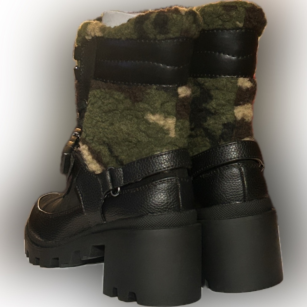 Madden Girl Black/Camo Doreen Combat Boot Shoe Size 5 NWOT - Picture 5 of 9